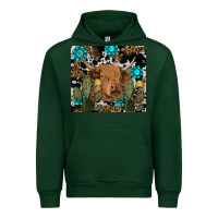 Foreset Green western cow Urban Hoodie - RanaPortraitStore
