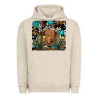 Pigment French Oak western cow Urban Hoodie - RanaPortraitStore