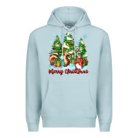 Blue Mist merry christmas rabbits Premium Hoodie - Zillion Design Studio