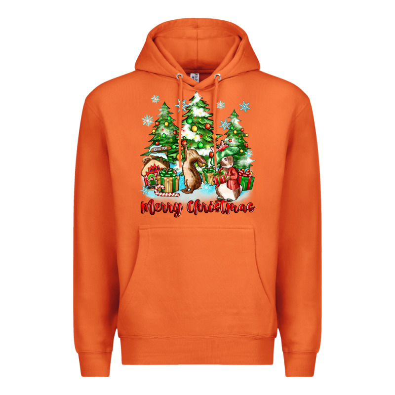 Merry Christmas Rabbits Premium Hoodie by Zillion Design Studio | Teevron