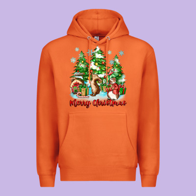 Merry Christmas Rabbits Premium Hoodie Designed By Zillion Design Studio