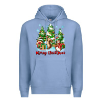 Colony Blue merry christmas rabbits Premium Hoodie - Zillion Design Studio