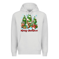 Dove Grey merry christmas rabbits Premium Hoodie - Zillion Design Studio
