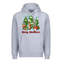 Heather Grey merry christmas rabbits Premium Hoodie - Zillion Design Studio