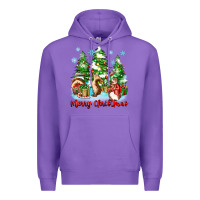 Purple merry christmas rabbits Premium Hoodie - Zillion Design Studio