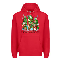 Red merry christmas rabbits Premium Hoodie - Zillion Design Studio