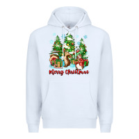 White merry christmas rabbits Premium Hoodie - Zillion Design Studio