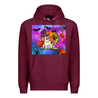 Burgundy halloween unicorn Premium Hoodie - Zillion Design Studio