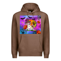 Chestnut halloween unicorn Premium Hoodie - Zillion Design Studio