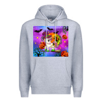 Heather Grey halloween unicorn Premium Hoodie - Zillion Design Studio