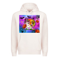 Pale Pink halloween unicorn Premium Hoodie - Zillion Design Studio