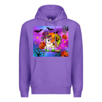 Purple halloween unicorn Premium Hoodie - Zillion Design Studio