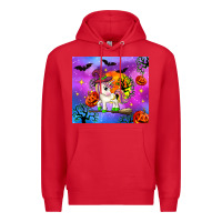 Red halloween unicorn Premium Hoodie - Zillion Design Studio