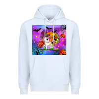 White halloween unicorn Premium Hoodie - Zillion Design Studio