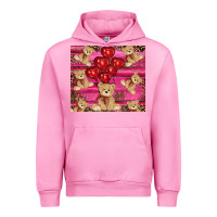 Fuchsia Pink valentines day teddy bear tumbler Urban Hoodie - RanaPortraitStore
