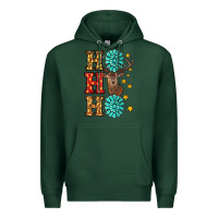 Sports Green Gemstone And Reindeer Christmas Ho Ho Ho Premium Hoodie - RanaPortraitStore