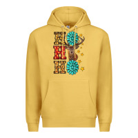 Antique Gold Gemstone And Reindeer Christmas Ho Ho Ho Premium Hoodie - RanaPortraitStore