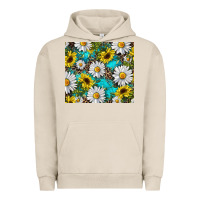 Pigment French Oak western daisy and sunflower Urban Hoodie - RanaPortraitStore