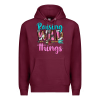 Burgundy raising wild things Premium Hoodie - texasbilliewilder