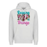 Dove Grey raising wild things Premium Hoodie - texasbilliewilder