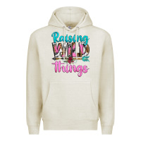 Oatmeal Heather raising wild things Premium Hoodie - texasbilliewilder