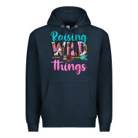 Navy raising wild things Premium Hoodie - texasbilliewilder
