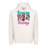 Pale Pink raising wild things Premium Hoodie - texasbilliewilder