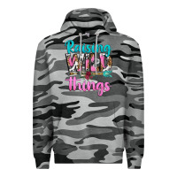 Slate Camo raising wild things Premium Hoodie - texasbilliewilder