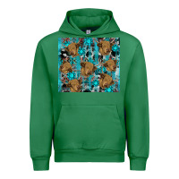 Emerald western aztec highland cow Urban Hoodie - RanaPortraitStore