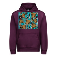 Mauve Wine western aztec highland cow Urban Hoodie - RanaPortraitStore