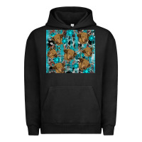 Pigment Black western aztec highland cow Urban Hoodie - RanaPortraitStore
