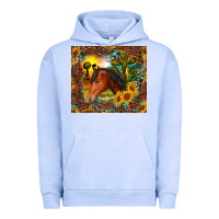 Pigment Grape Ice western horse and sunflower Urban Hoodie - RanaPortraitStore