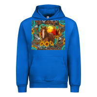 Cobalt western horse and desert tumbler Urban Hoodie - RanaPortraitStore