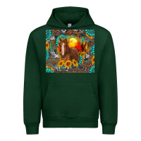 Forest Green western horse and desert tumbler Urban Hoodie - RanaPortraitStore
