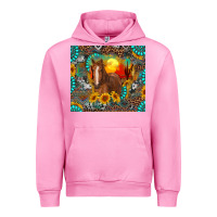 Fuchsia Pink western horse and desert tumbler Urban Hoodie - RanaPortraitStore