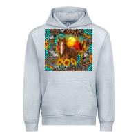 Heather Grey western horse and desert tumbler Urban Hoodie - RanaPortraitStore