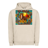 Pigment French Oak western horse and desert tumbler Urban Hoodie - RanaPortraitStore
