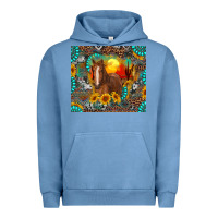 Pigment Pebble Blue western horse and desert tumbler Urban Hoodie - RanaPortraitStore