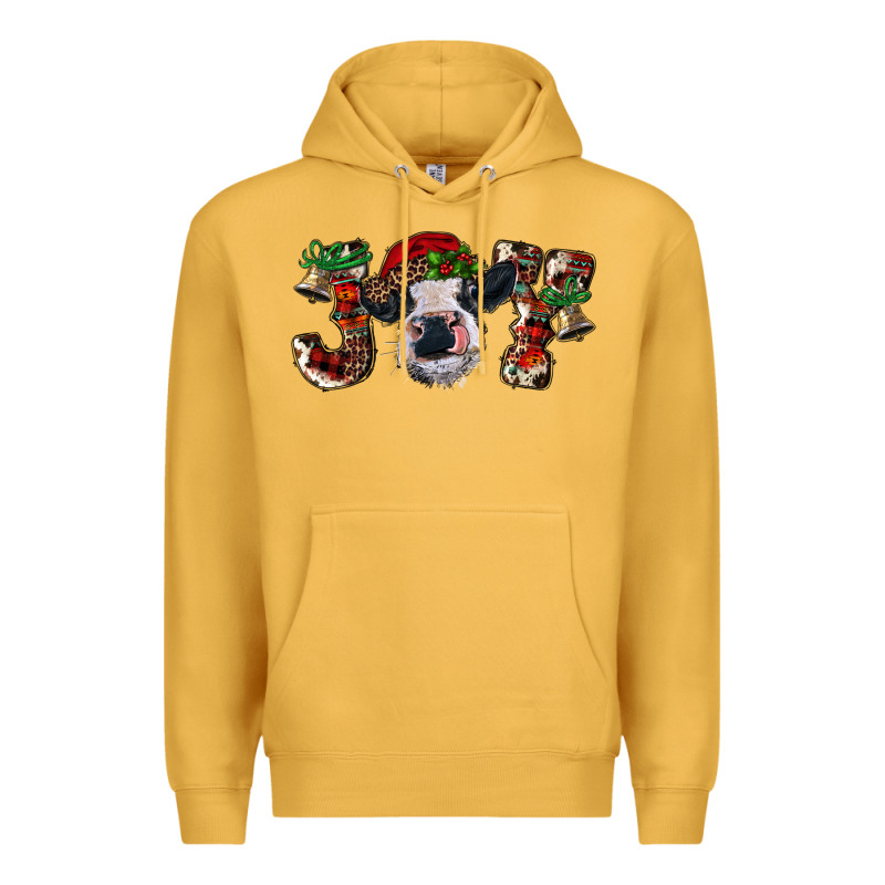 Christmas Joy Heifer Cow Premium Hoodie by RanaPortraitStore | Teevron