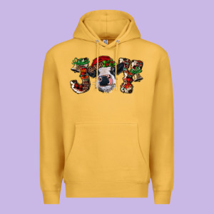 Christmas Joy Heifer Cow Premium Hoodie Designed By Ranaportraitstore
