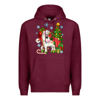 Burgundy Christmas unicorn Premium Hoodie - Zillion Design Studio