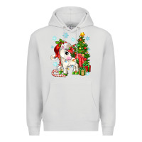 Dove Grey Christmas unicorn Premium Hoodie - Zillion Design Studio