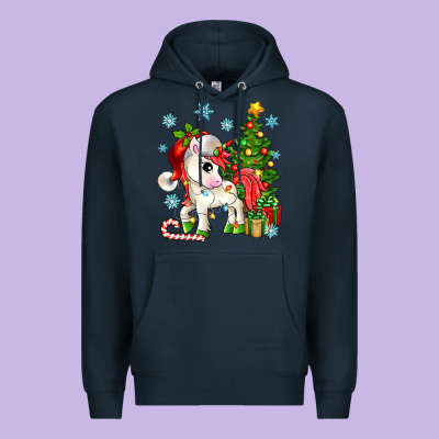 Christmas Unicorn Premium Hoodie Designed By Zillion Design Studio