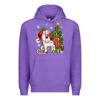 Purple Christmas unicorn Premium Hoodie - Zillion Design Studio