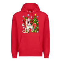 Red Christmas unicorn Premium Hoodie - Zillion Design Studio