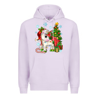 Lilac Christmas unicorn Premium Hoodie - Zillion Design Studio