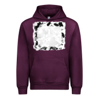 Mauve Wine black and white cowhide frames Urban Hoodie - RanaPortraitStore
