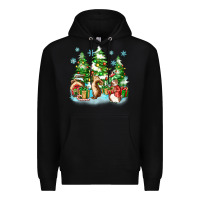 Black christmas rabbits Premium Hoodie - Zillion Design Studio