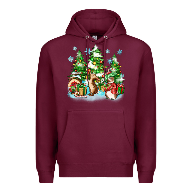 Christmas Rabbits Premium Hoodie by Zillion Design Studio | Teevron