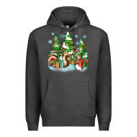 Charcoal Heather christmas rabbits Premium Hoodie - Zillion Design Studio